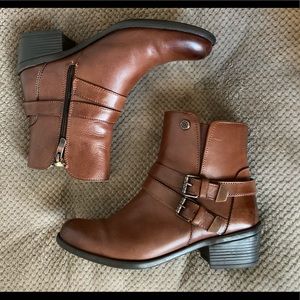 Bussola Double Buckle Tall Leather Boots